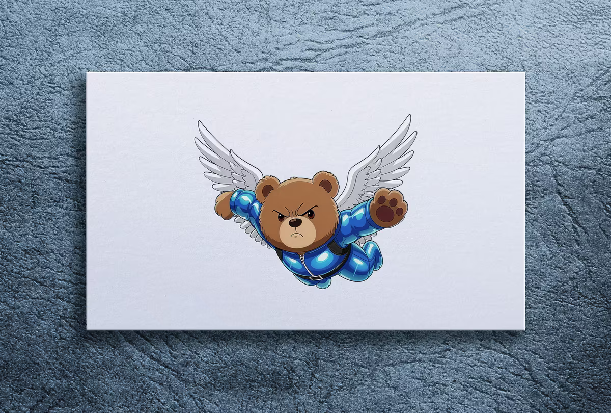 Winged Bear business card mockup