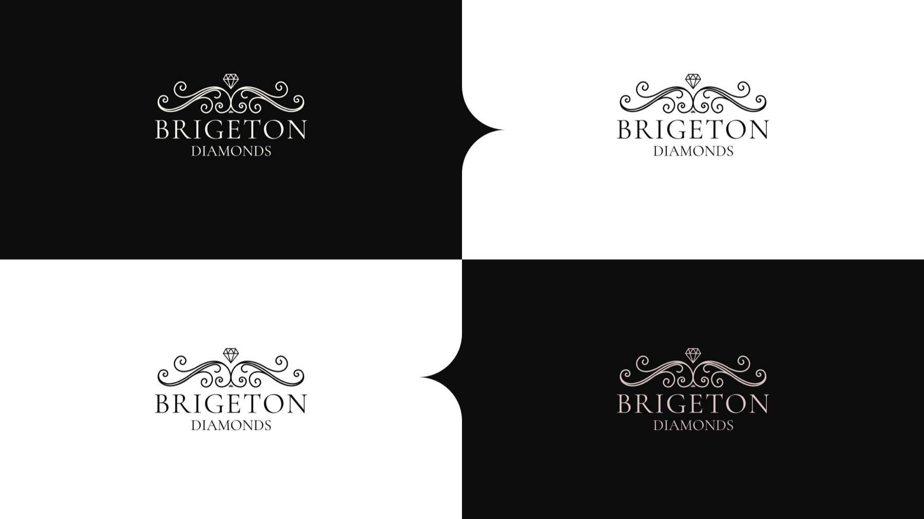 Brigeton Diamonds logo inversion board
