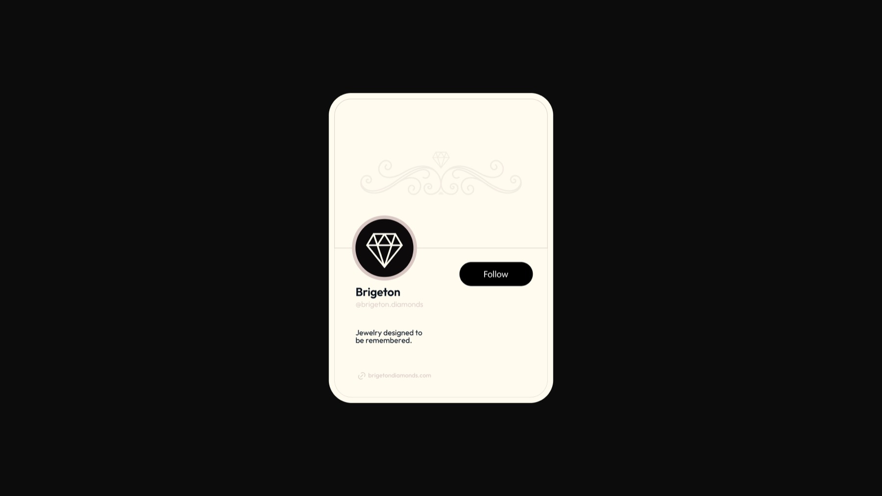 Brigeton Diamonds branding frame 22