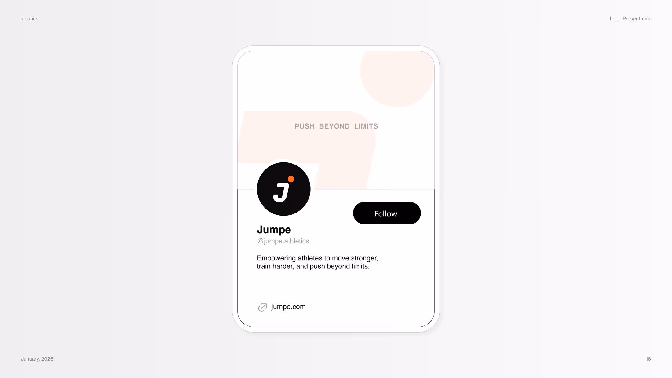 Jumpe social media profile mockup