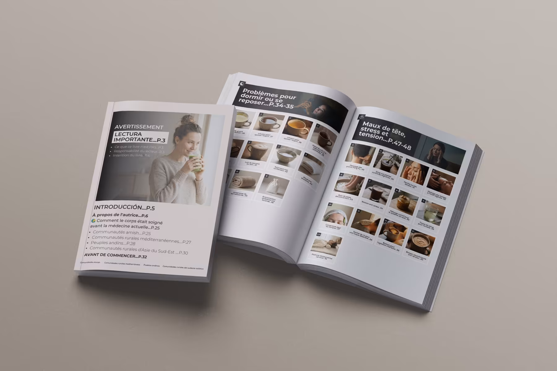 Feature spread layout