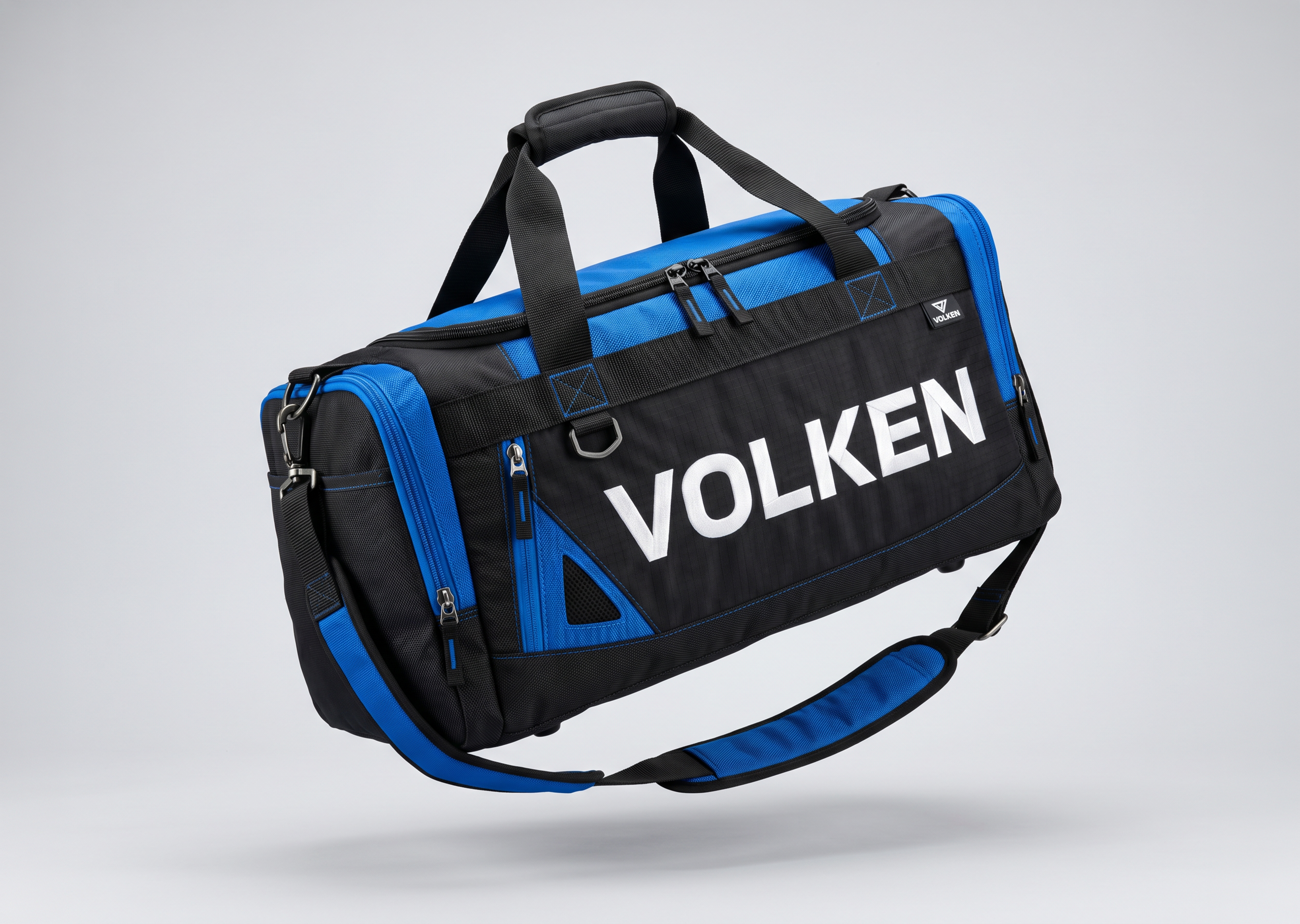 Branded duffel bag mockup