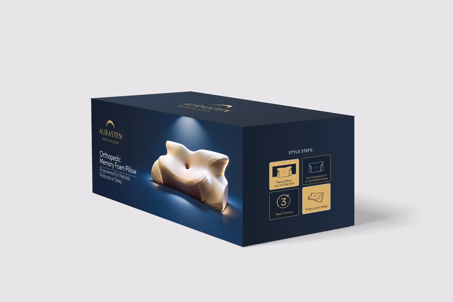 Pillow box packaging mockup