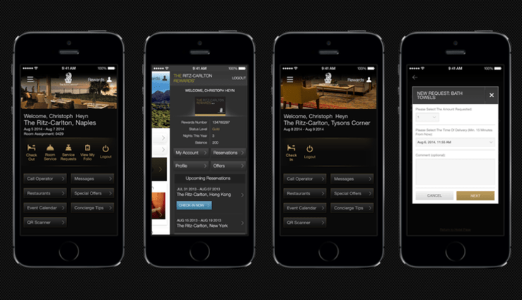 Ritz Carlton Hotel Mobile App